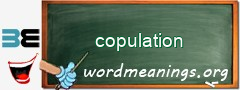 WordMeaning blackboard for copulation